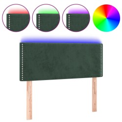 vidaXL LED Kopfteil Dunkelgrün 90x5x78/88 cm Samt