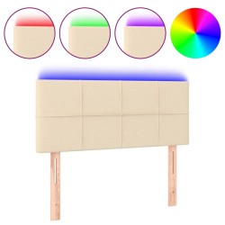 vidaXL LED Kopfteil Creme 80x5x78/88 cm Stoff