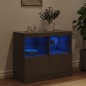 vidaXL Sideboard mit LED-Leuchten Schwarz 81x37x67 cm vidaXL Sideboard mit LED-Leuchten Schwarz 81x37x67 cm