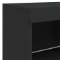 vidaXL Sideboard mit LED-Leuchten Schwarz 81x37x67 cm vidaXL Sideboard mit LED-Leuchten Schwarz 81x37x67 cm