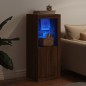 vidaXL Sideboard mit LED-Leuchten Braun Eichen-Optik 41x37x100 cm vidaXL Sideboard mit LED-Leuchten Braun Eichen-Optik 41x37x100 cm