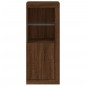 vidaXL Sideboard mit LED-Leuchten Braun Eichen-Optik 41x37x100 cm vidaXL Sideboard mit LED-Leuchten Braun Eichen-Optik 41x37x100 cm