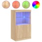 vidaXL Sideboard mit LED-Leuchten Sonoma-Eiche 60,5x37x100 cm vidaXL Sideboard mit LED-Leuchten Sonoma-Eiche 60,5x37x100 cm
