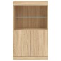 vidaXL Sideboard mit LED-Leuchten Sonoma-Eiche 60,5x37x100 cm vidaXL Sideboard mit LED-Leuchten Sonoma-Eiche 60,5x37x100 cm