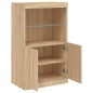 vidaXL Sideboard mit LED-Leuchten Sonoma-Eiche 60,5x37x100 cm vidaXL Sideboard mit LED-Leuchten Sonoma-Eiche 60,5x37x100 cm