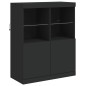 vidaXL Sideboard mit LED-Leuchten Schwarz 81x37x100 cm vidaXL Sideboard mit LED-Leuchten Schwarz 81x37x100 cm