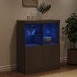 vidaXL Sideboard mit LED-Leuchten Schwarz 81x37x100 cm vidaXL Sideboard mit LED-Leuchten Schwarz 81x37x100 cm