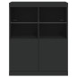 vidaXL Sideboard mit LED-Leuchten Schwarz 81x37x100 cm vidaXL Sideboard mit LED-Leuchten Schwarz 81x37x100 cm