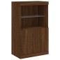vidaXL Sideboard mit LED-Leuchten Braun Eichen-Optik 60,5x37x100 cm vidaXL Sideboard mit LED-Leuchten Braun Eichen-Optik 60,5x37x100 cm
