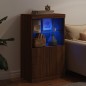 vidaXL Sideboard mit LED-Leuchten Braun Eichen-Optik 60,5x37x100 cm vidaXL Sideboard mit LED-Leuchten Braun Eichen-Optik 60,5x37x100 cm