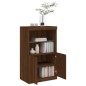 vidaXL Sideboard mit LED-Leuchten Braun Eichen-Optik 60,5x37x100 cm vidaXL Sideboard mit LED-Leuchten Braun Eichen-Optik 60,5x37x100 cm