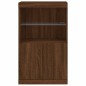 vidaXL Sideboard mit LED-Leuchten Braun Eichen-Optik 60,5x37x100 cm vidaXL Sideboard mit LED-Leuchten Braun Eichen-Optik 60,5x37x100 cm