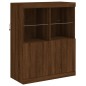 vidaXL Sideboard mit LED-Leuchten Braun Eichen-Optik 81x37x100 cm vidaXL Sideboard mit LED-Leuchten Braun Eichen-Optik 81x37x100 cm
