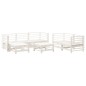 vidaXL 7-tlg. Garten-Lounge-Set Weiß Massivholz Kiefer vidaXL 7-tlg. Garten-Lounge-Set Weiß Massivholz Kiefer
