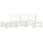 vidaXL 4-tlg. Garten-Lounge-Set Weiß Massivholz Kiefer vidaXL 4-tlg. Garten-Lounge-Set Weiß Massivholz Kiefer
