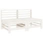 vidaXL 4-tlg. Garten-Lounge-Set Weiß Massivholz Kiefer vidaXL 4-tlg. Garten-Lounge-Set Weiß Massivholz Kiefer