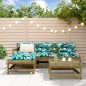 vidaXL 5-tlg. Garten-Lounge-Set Kiefernholz Imprägniert vidaXL 5-tlg. Garten-Lounge-Set Kiefernholz Imprägniert