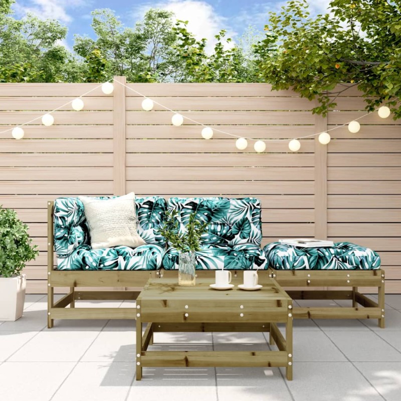 vidaXL 4-tlg. Garten-Lounge-Set Kiefernholz Imprägniert vidaXL 4-tlg. Garten-Lounge-Set Kiefernholz Imprägniert