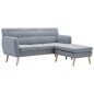 vidaXL Sofa L-Form Stoff 171,5x138x81,5 cm Hellgrau vidaXL Sofa L-Form Stoff 171,5x138x81,5 cm Hellgrau