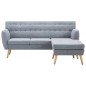 vidaXL Sofa L-Form Stoff 171,5x138x81,5 cm Hellgrau vidaXL Sofa L-Form Stoff 171,5x138x81,5 cm Hellgrau