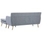 vidaXL Sofa L-Form Stoff 171,5x138x81,5 cm Hellgrau vidaXL Sofa L-Form Stoff 171,5x138x81,5 cm Hellgrau