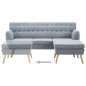vidaXL Sofa L-Form Stoff 171,5x138x81,5 cm Hellgrau vidaXL Sofa L-Form Stoff 171,5x138x81,5 cm Hellgrau