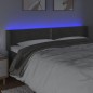 vidaXL LED Kopfteil Dunkelgrau 163x16x78/88 cm Samt