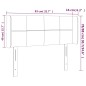 vidaXL LED Kopfteil Creme 83x16x78/88 cm Stoff