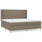 vidaXL Boxspringbett mit Matratze Taupe 200x200 cm Stoff vidaXL Boxspringbett mit Matratze Taupe 200x200 cm Stoff