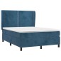 vidaXL Boxspringbett mit Matratze Dunkelblau 140x190 cm Samt vidaXL Boxspringbett mit Matratze Dunkelblau 140x190 cm Samt