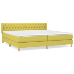 vidaXL Boxspringbett mit Matratze Grün 200x200 cm Stoff