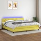 vidaXL Boxspringbett mit Matratze & LED Grün 200x200 cm Stoff vidaXL Boxspringbett mit Matratze & LED Grün 200x200 cm Stoff