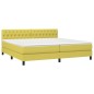 vidaXL Boxspringbett mit Matratze & LED Grün 200x200 cm Stoff vidaXL Boxspringbett mit Matratze & LED Grün 200x200 cm Stoff