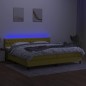 vidaXL Boxspringbett mit Matratze & LED Grün 200x200 cm Stoff vidaXL Boxspringbett mit Matratze & LED Grün 200x200 cm Stoff
