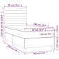 vidaXL Boxspringbett mit Matratze & LED Creme 90x190 cm Stoff vidaXL Boxspringbett mit Matratze & LED Creme 90x190 cm Stoff