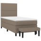 vidaXL Boxspringbett mit Matratze Taupe 90x190 cm Stoff vidaXL Boxspringbett mit Matratze Taupe 90x190 cm Stoff