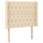 vidaXL Boxspringbett mit Matratze & LED Creme 90x190 cm Stoff vidaXL Boxspringbett mit Matratze & LED Creme 90x190 cm Stoff