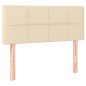 vidaXL Boxspringbett mit Matratze Creme 90x190 cm Stoff vidaXL Boxspringbett mit Matratze Creme 90x190 cm Stoff