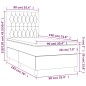 vidaXL Boxspringbett mit Matratze Creme 90x190 cm Stoff vidaXL Boxspringbett mit Matratze Creme 90x190 cm Stoff