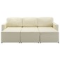 vidaXL Modulares 3-Sitzer Schlafsofa Creme Kunstleder vidaXL Modulares 3-Sitzer Schlafsofa Creme Kunstleder