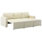 vidaXL Modulares 3-Sitzer Schlafsofa Creme Kunstleder vidaXL Modulares 3-Sitzer Schlafsofa Creme Kunstleder