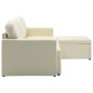 vidaXL Modulares 3-Sitzer Schlafsofa Creme Kunstleder vidaXL Modulares 3-Sitzer Schlafsofa Creme Kunstleder