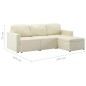 vidaXL Modulares 3-Sitzer Schlafsofa Creme Kunstleder vidaXL Modulares 3-Sitzer Schlafsofa Creme Kunstleder