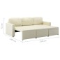 vidaXL Modulares 3-Sitzer Schlafsofa Creme Kunstleder vidaXL Modulares 3-Sitzer Schlafsofa Creme Kunstleder