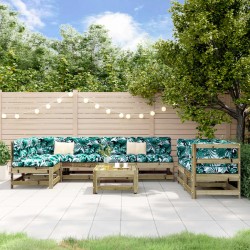 vidaXL 8-tlg. Garten-Lounge-Set Kiefernholz Imprägniert 