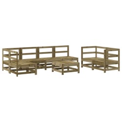 vidaXL 8-tlg. Garten-Lounge-Set Kiefernholz Imprägniert 