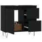 vidaXL Badschrank Schwarz 65x33x60 cm Holzwerkstoff vidaXL Badschrank Schwarz 65x33x60 cm Holzwerkstoff