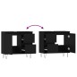 vidaXL Badschrank Schwarz 65x33x60 cm Holzwerkstoff vidaXL Badschrank Schwarz 65x33x60 cm Holzwerkstoff