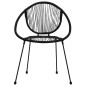 7-tlg. Garten-Essgruppe PVC Rattan Schwarz 7-tlg. Garten-Essgruppe PVC Rattan Schwarz