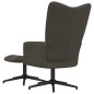 vidaXL Relaxsessel mit Hocker Dunkelgrau Samt vidaXL Relaxsessel mit Hocker Dunkelgrau Samt